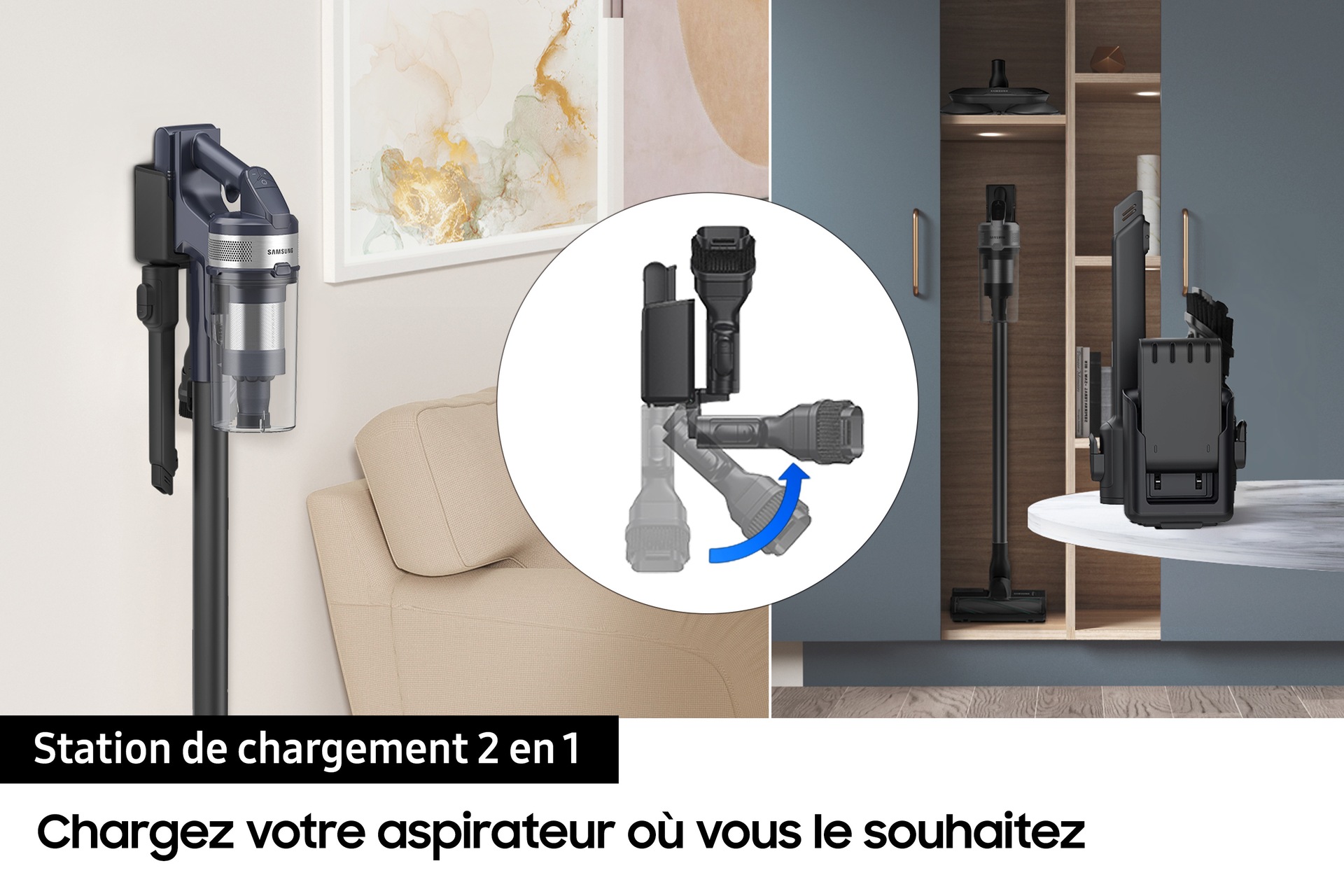 Pack Aspirateur balai Jet 85 Complete + Double serpillière motorisée spray Aura Blue