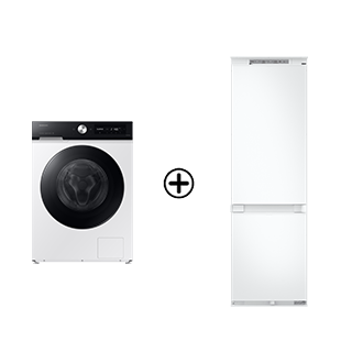 Pack Lave-linge Ecobubble 11kg + Refrigerateur combine encastrable - E Phantom Black