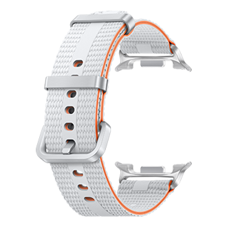 Profil du bracelet Sport Chic S/M pour Galaxy Watch8 Series Blanc