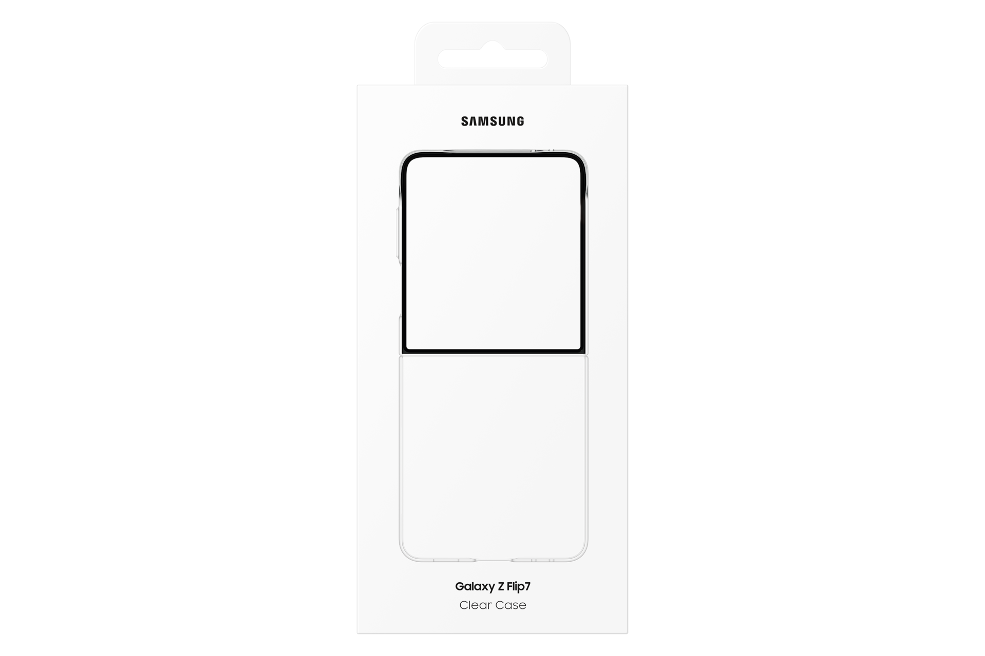 Packaging de la coque transparente pour Galaxy Z Flip7 