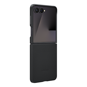 Dos vue de droite de la coque Premium pour Galaxy Z Flip7 Noir