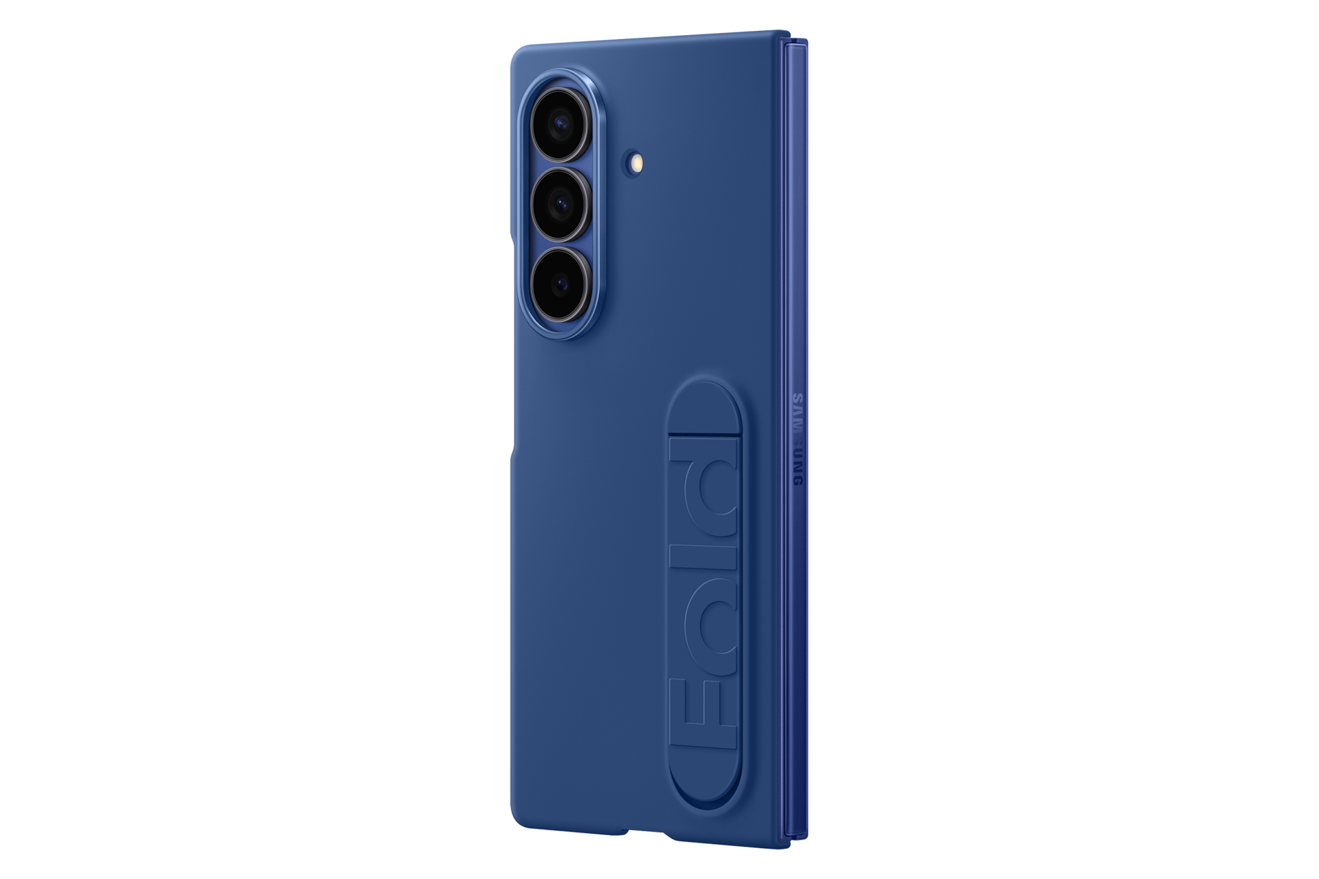 Profil droit de la coque silicone avec support pour Galaxy Z Fold7 Bleu Nuit