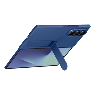 Coque  silicone avec support pour Galaxy Z Fold7 Bleu Nuit