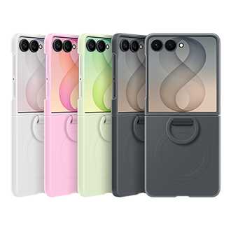 Coque magnétique en silicone avec anneau pour Galaxy Z Flip8 Set-Cut Graphite 