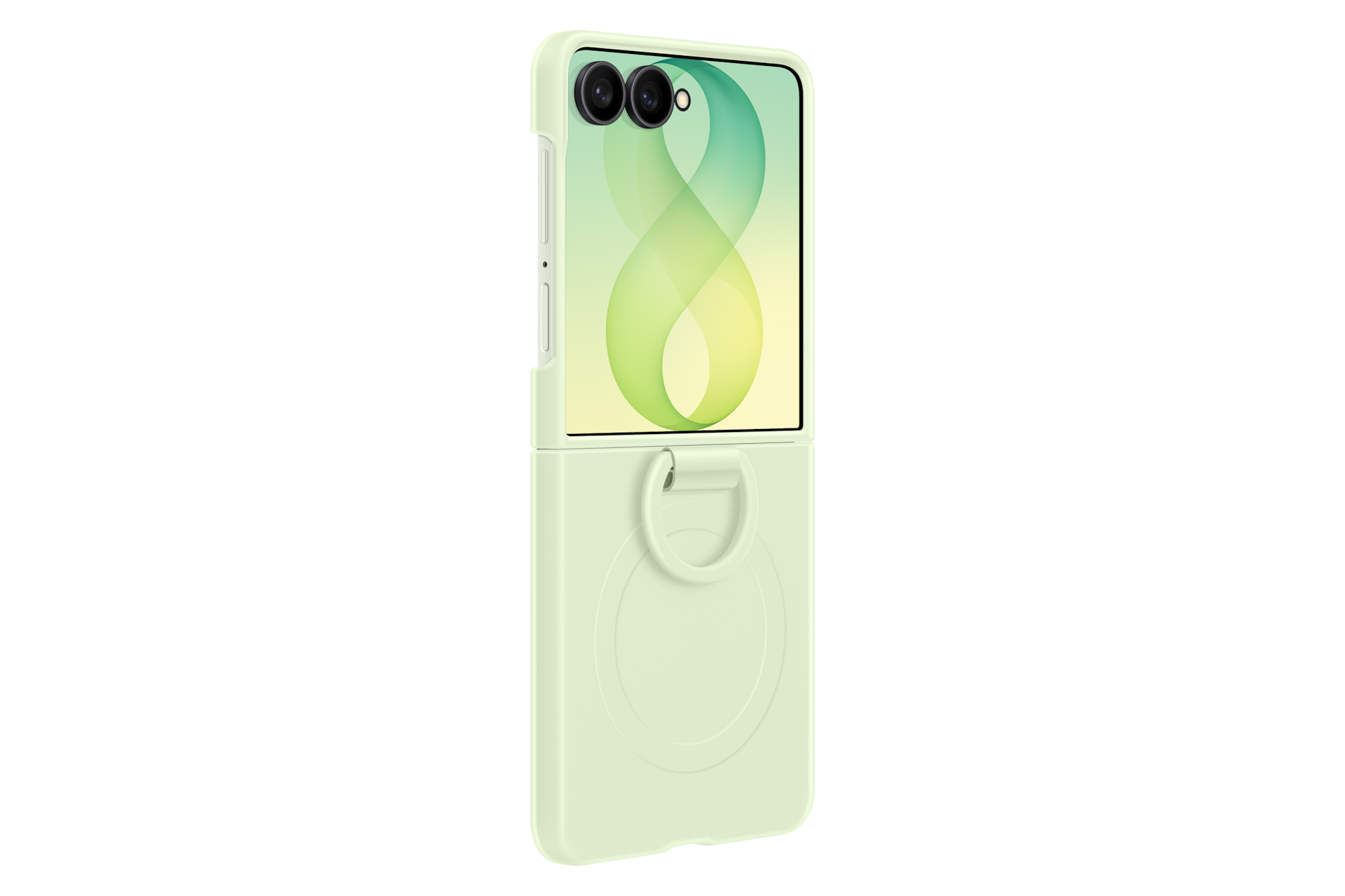 Coque magnétique en silicone avec anneau pour Galaxy Z Flip8 Dynamic Mint 