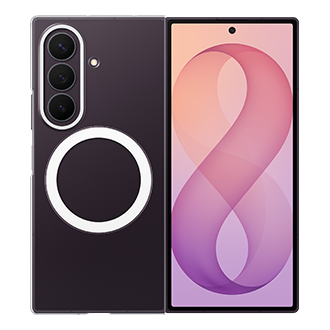 Coque transparente magnétique (+ film de protection anti-reflets) pour Galaxy Z Fold8 Ultra Front2 Transparent 
