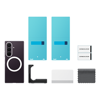 Coque transparente magnétique (+ film de protection anti-reflets) pour Galaxy Z Fold8 Ultra Set-Cut Transparent 
