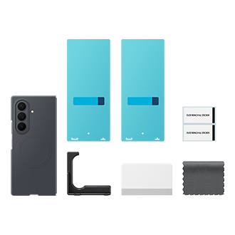 Coque magnétique en silicone (+ film de protection anti-reflets) pour Galaxy Z Fold8 Ultra Set-Cut Graphite 