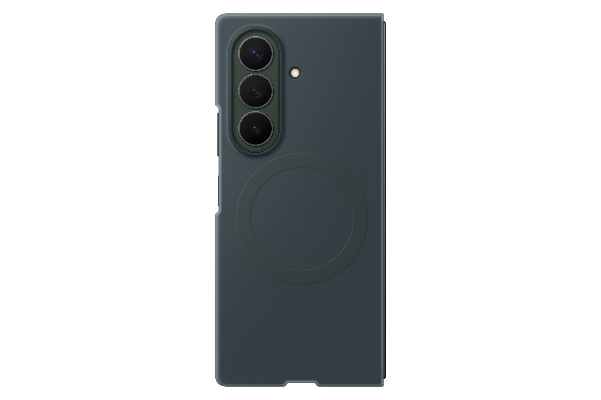 Coque magnétique en silicone (+ film de protection anti-reflets) pour Galaxy Z Fold8 Ultra Front3 Green Shadow 