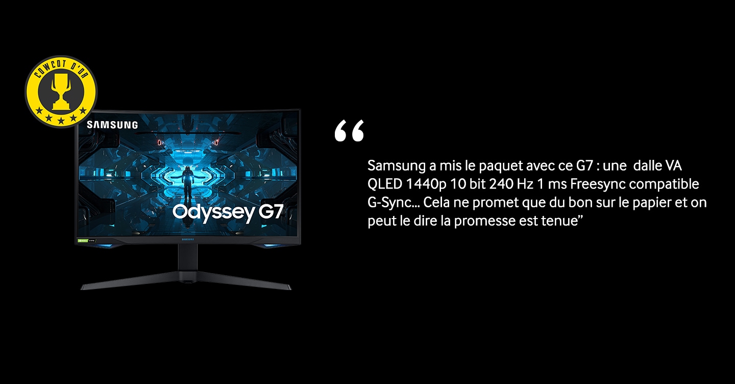 Ecran 32 Samsung Odyssey G7 WQHD VA QLED Curved 240Hz 1ms à 799.9€ -  Generation Net