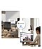 Một máy tính xách tay văn phòng hiển thị \ PC từ xa được kích hoạt. \ Một người phụ nữ ở nhà sử dụng trong màn hình. Office 365 và đám mây được hiển thị ở giữa