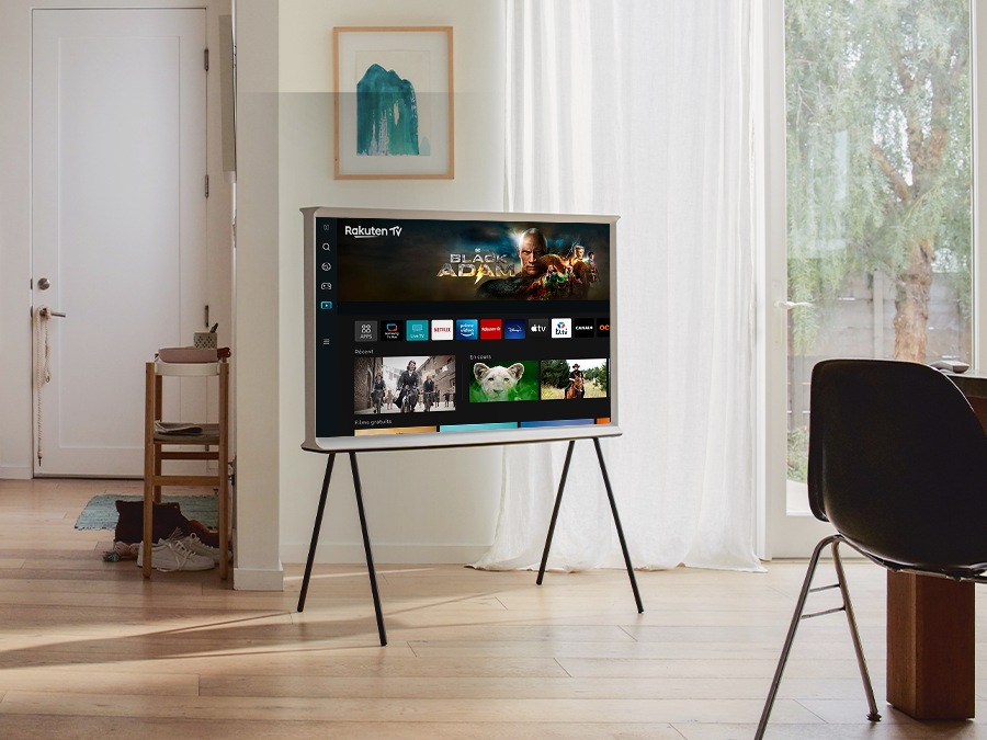 A interface do usuário do Smart Hub é exibida na tela Serif