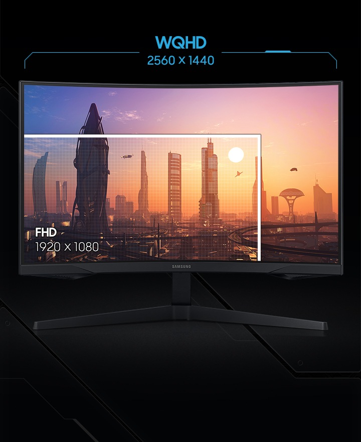 Ecran PC Gaming Samsung Odyssey G5 LC27G55TQBUXEN 27'' WQHD Ecran Incurvé  Noir - Ecrans PC - Achat & prix