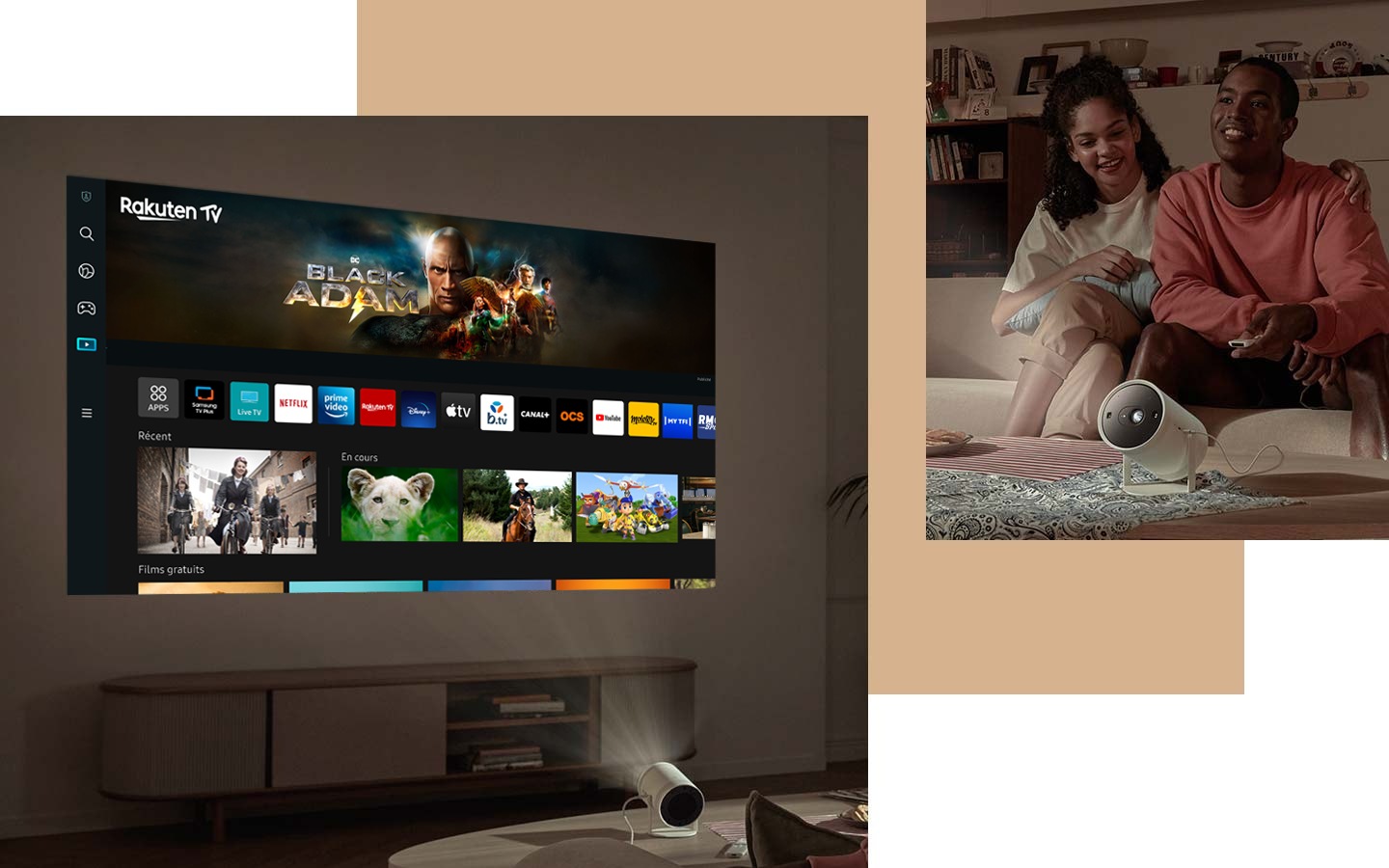  La Smart TV Samsung Tizen incluse, profitez d'un accès à une multitude de contenus et d' applications via une simple connexion WIFI.