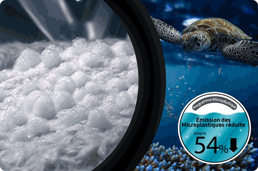 The ‘Less Microfiber cycle' course reduces microplastics up to 54%. This is to prevent ocean pollution.