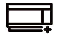 The microwave has seamless and recessed handles. Close-ups show the handles located at the top and bottom of the door.