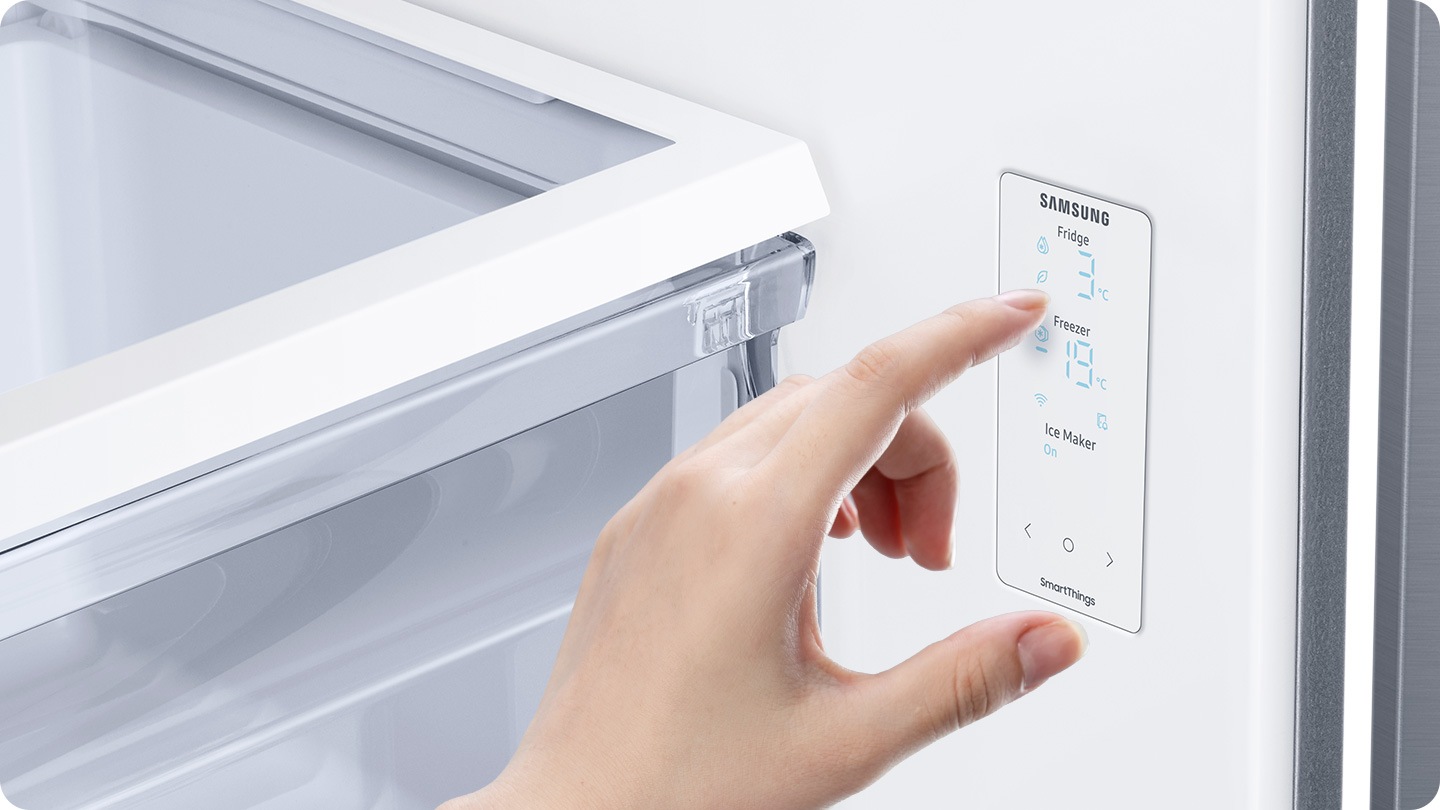 A user controls the RF5000C using its touch-sensitive internal display unit.