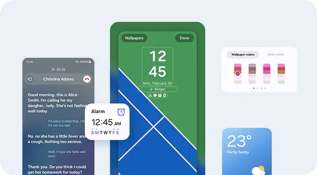 Diverses illustrations pour One UI