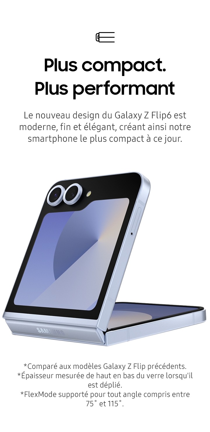 Galaxy Z Flip6 Blanc 256 Go | Samsung Professionnels FR