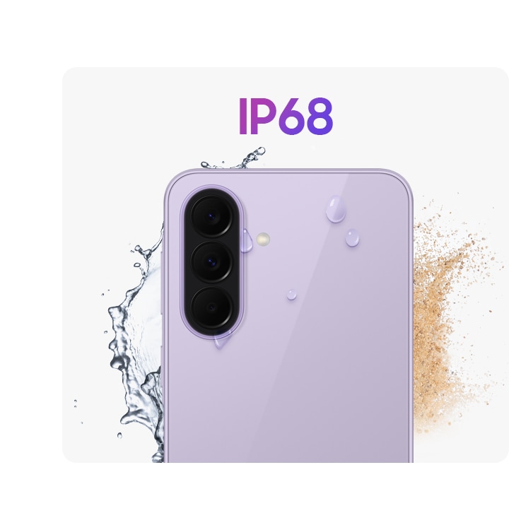 Vivez votre journée en toute sérénité avec le Galaxy A37 5G. Sa protection IP68 le met à l’abri de la poussière et des éclaboussures, tandis que son cadre robuste préserve son élégance. Enfin, grâce au verre Corning® Gorilla® Glass Victus®+, votre écran est paré contre les rayures et les chutes accidentelles.