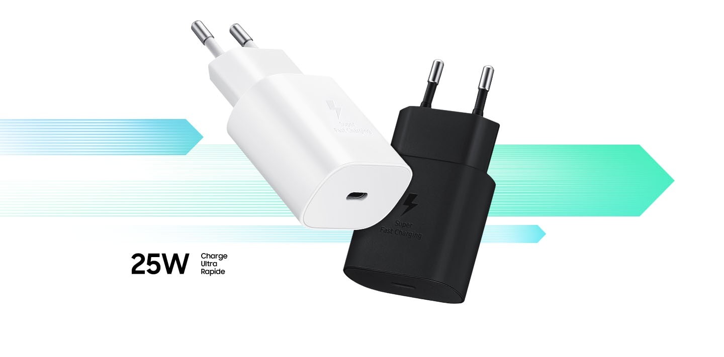Chargeur Ultra Rapide USB-C 25Watt Samsung avec Câble Inclus - Blanc
