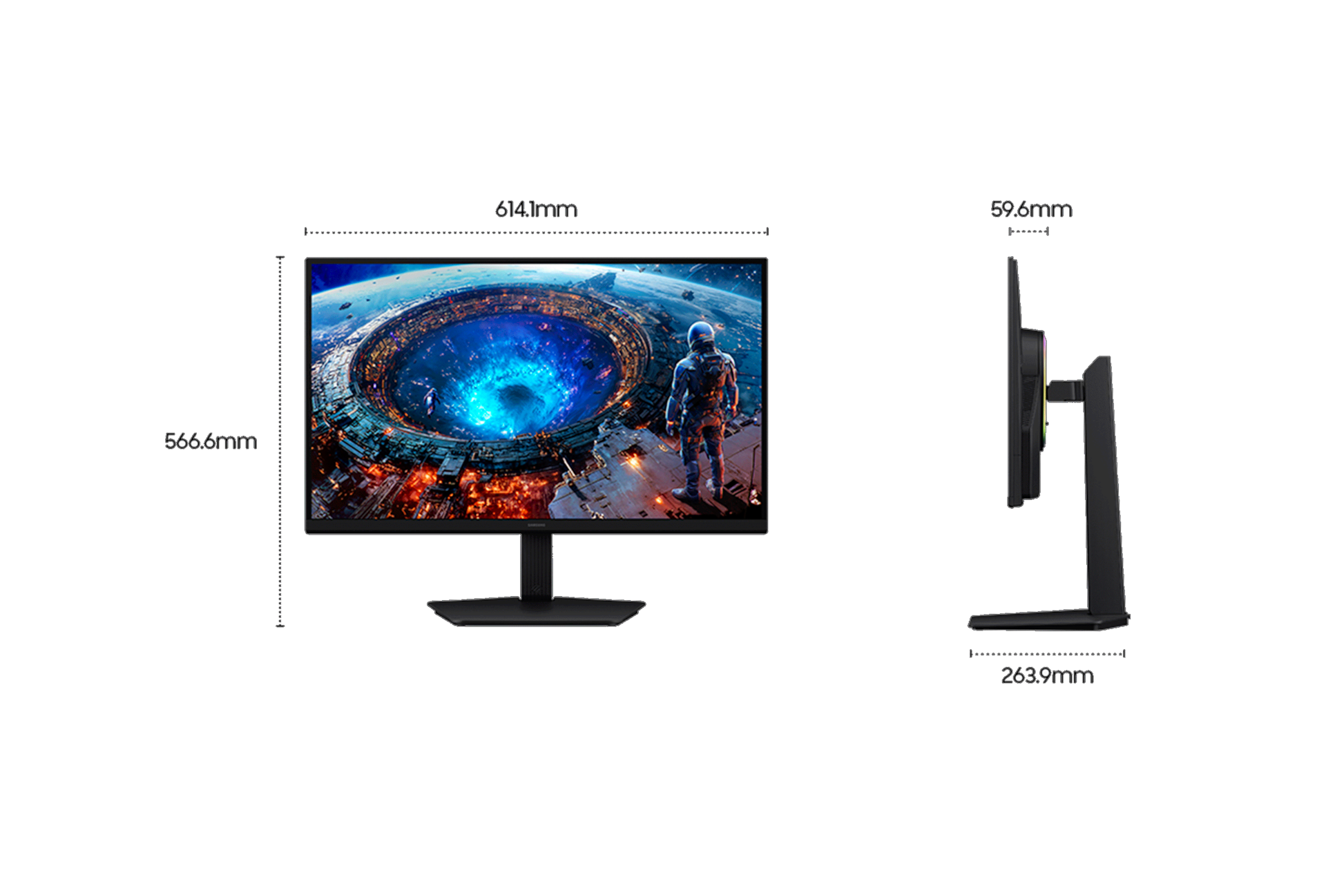   Écran Gaming Samsung Odyssey G8 – Dual Mode G80HF 5K 180Hz / QHD 360Hz Noir