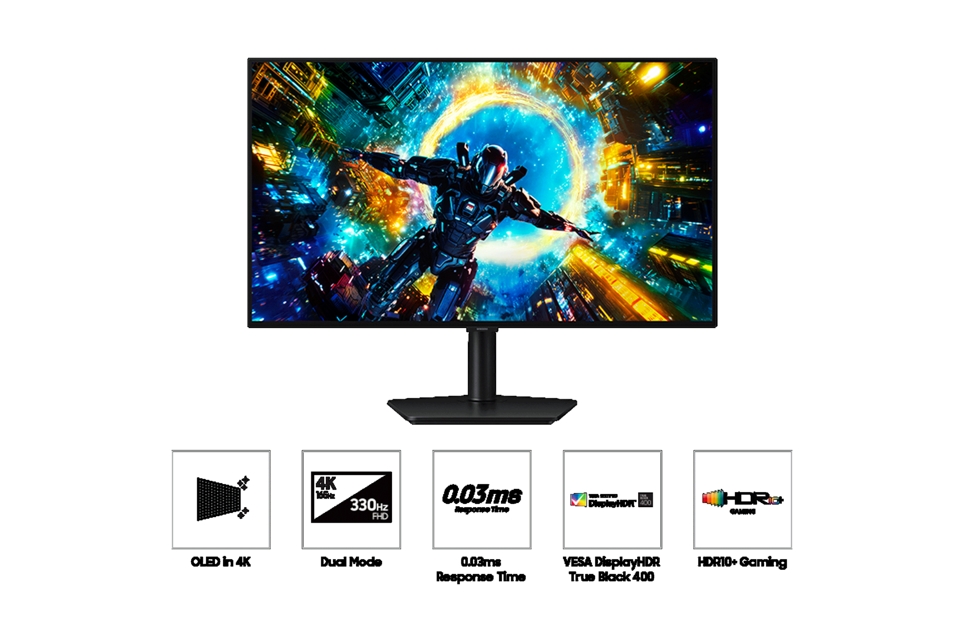 32’’ Odyssey OLED G7 G73SH Dual Mode 4K 165Hz / FHD 330Hz Noir