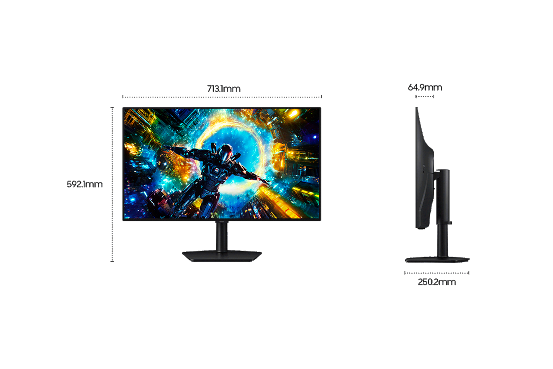 32’’ Odyssey OLED G7 G73SH Dual Mode 4K 165Hz / FHD 330Hz Noir