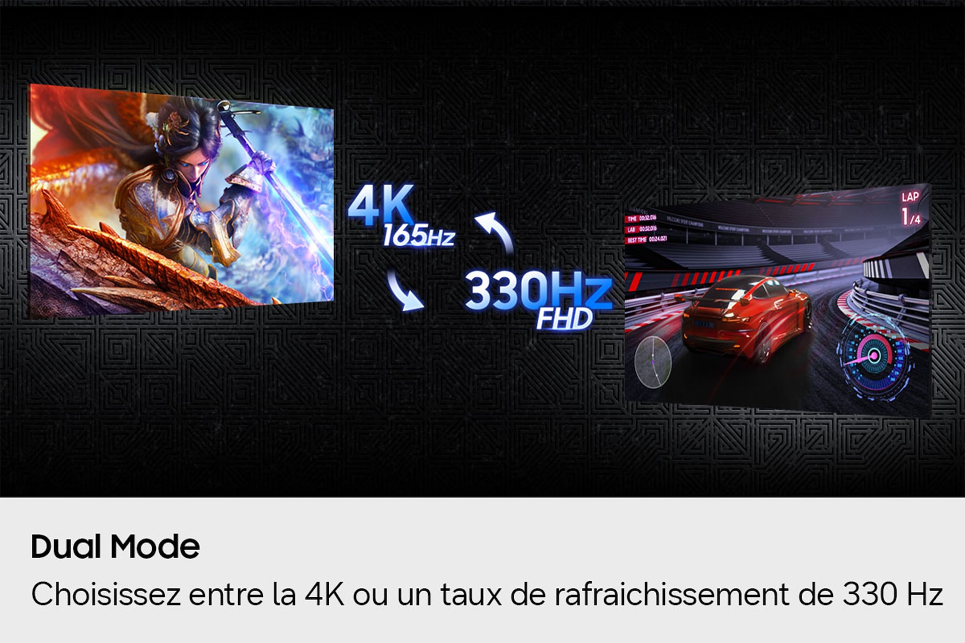 32’’ Odyssey OLED G7 G73SH Dual Mode 4K 165Hz / FHD 330Hz Noir