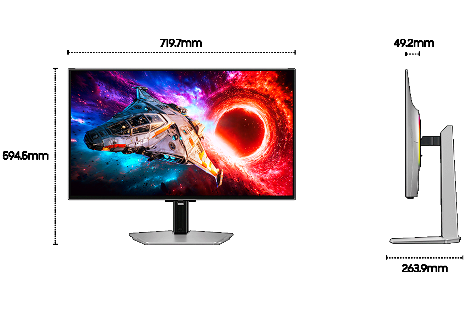 Ecran Gaming Odyssey OLED G8 G80SH 32" 4K 240Hz Argenté