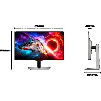 Ecran Gaming Odyssey OLED G8 G80SH 32" 4K 240Hz Argenté