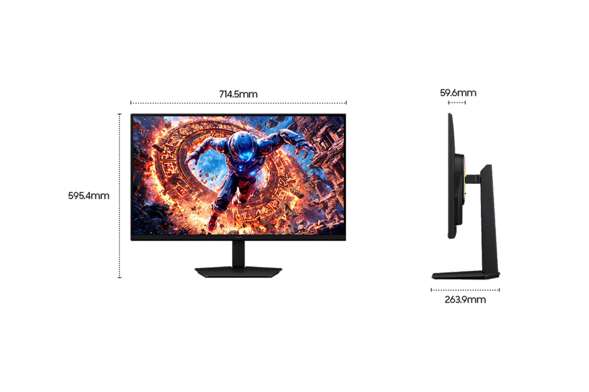 32’’ Ecran Gaming Odyssey G8 G80HS Dual Mode 6K 165Hz / 3K 330Hz Noir