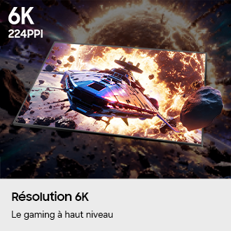 32’’ Ecran Gaming Odyssey G8 G80HS Dual Mode 6K 165Hz / 3K 330Hz Noir