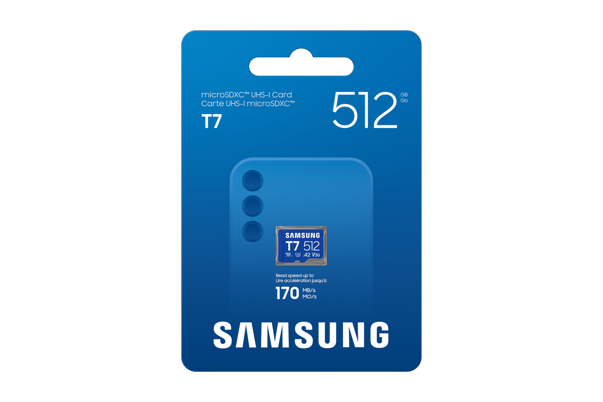 Carte microSD T7 128 Go Front-PKG Blue 
