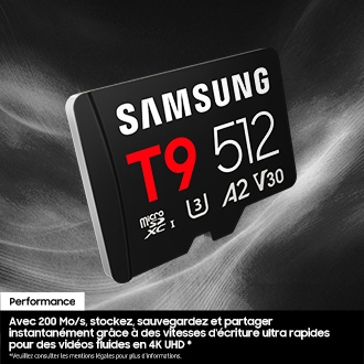Carte microSD T9 128 Go avec lecteur USB Noir