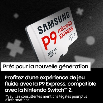 Carte microSD P9 Express 256 Go Blanc