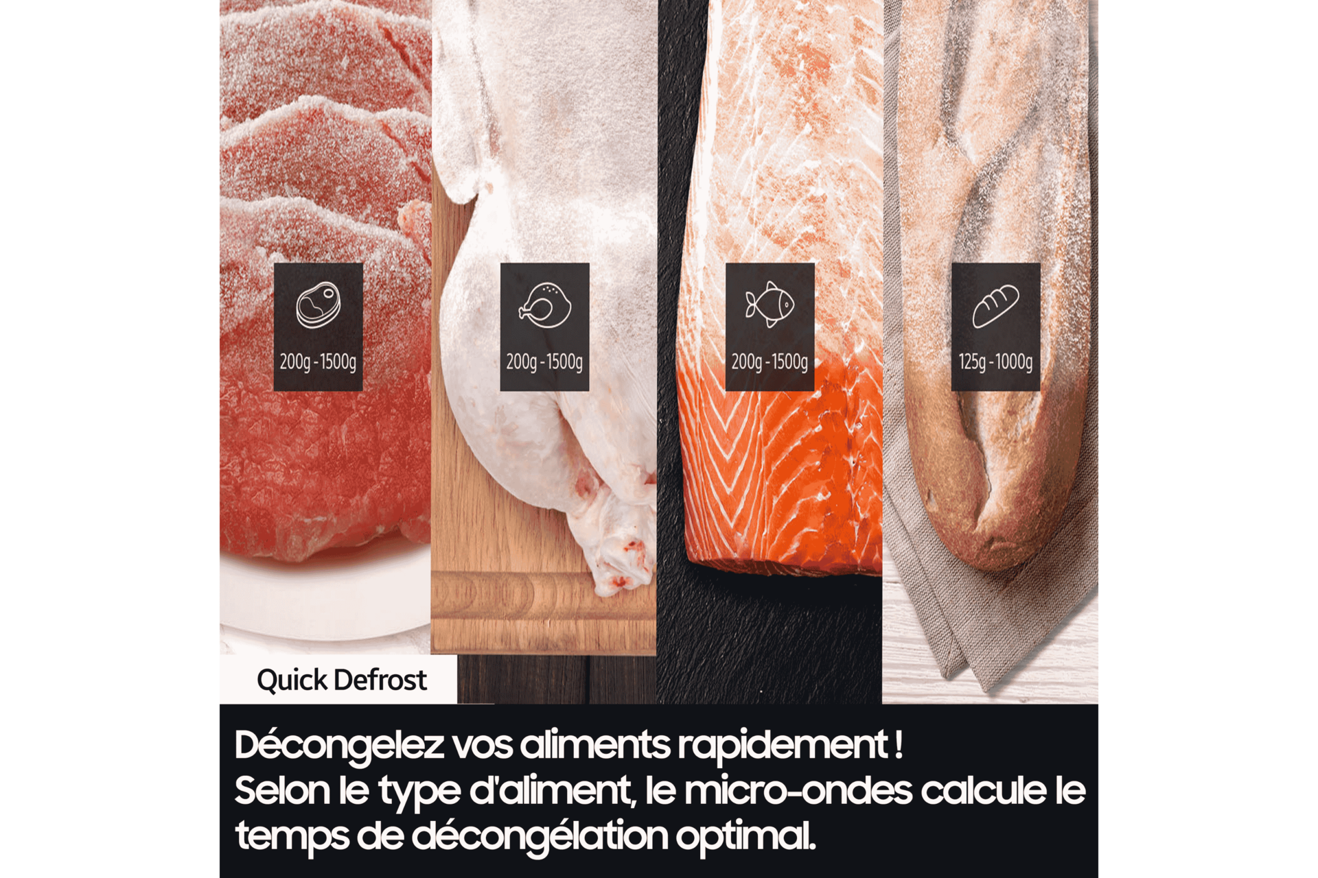 Micro-Ondes Encastrable Gril Air Fry 23L Gray