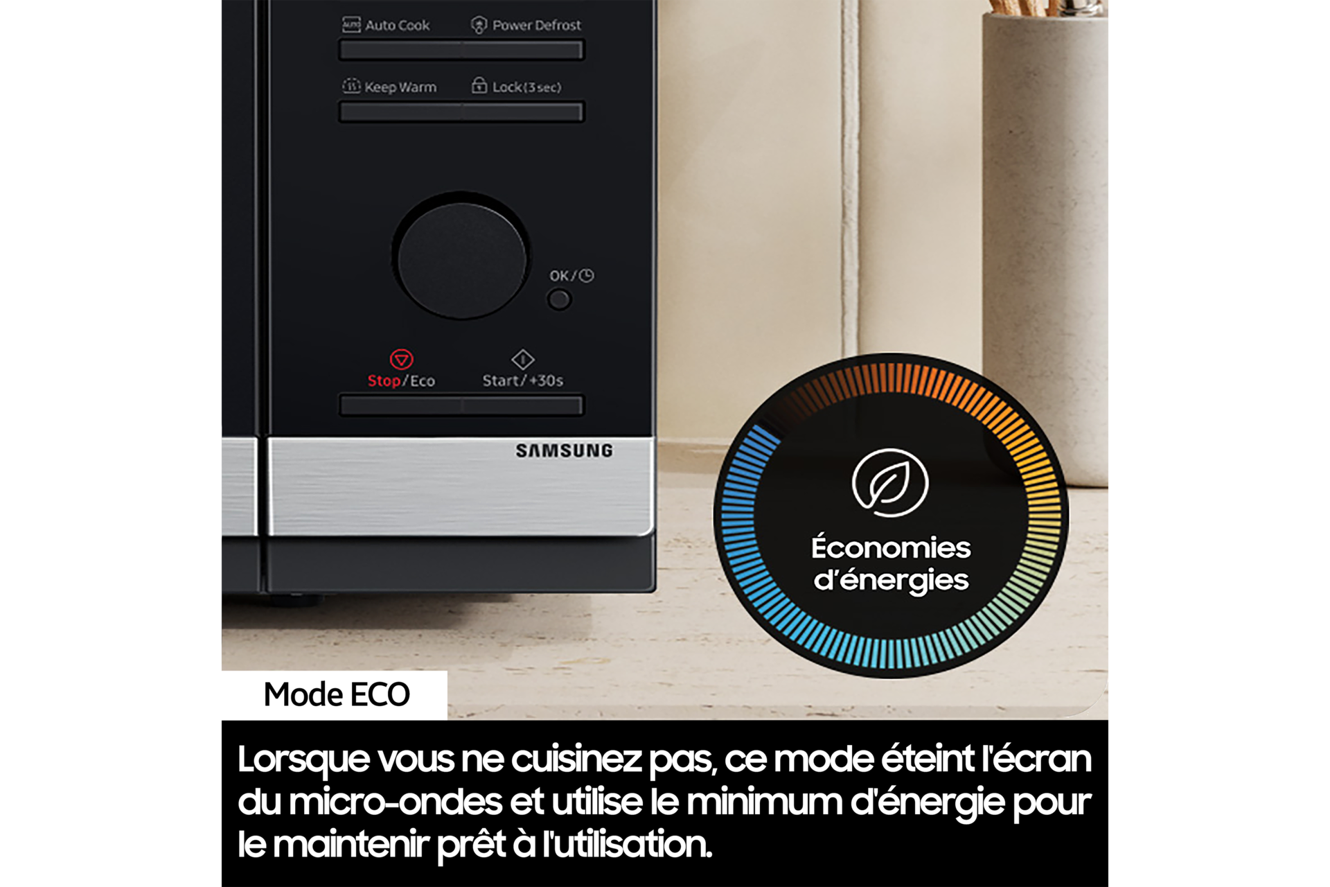 Micro-ondes gril Samsung 32L - Gril Fry - Home Dessert - Désodorisation - Inox noir - 900W - Plat croustilleur - MG32DG4524CG Black