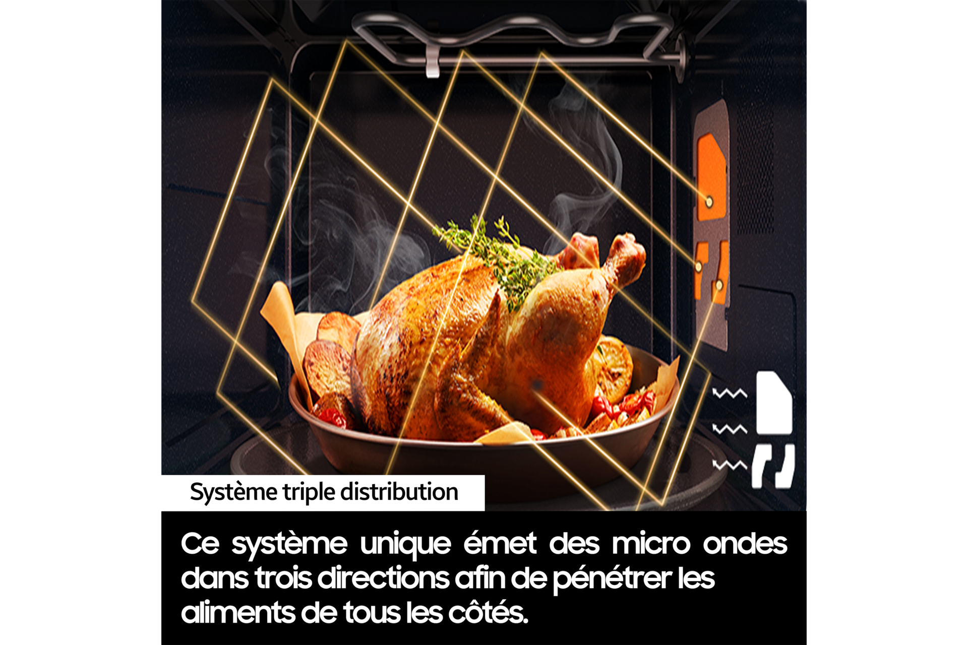 Micro-ondes gril Samsung 32L - Gril Fry - Home Dessert - Désodorisation - Inox - 900W - Plat croustilleur - MG32DG4524CT Silver