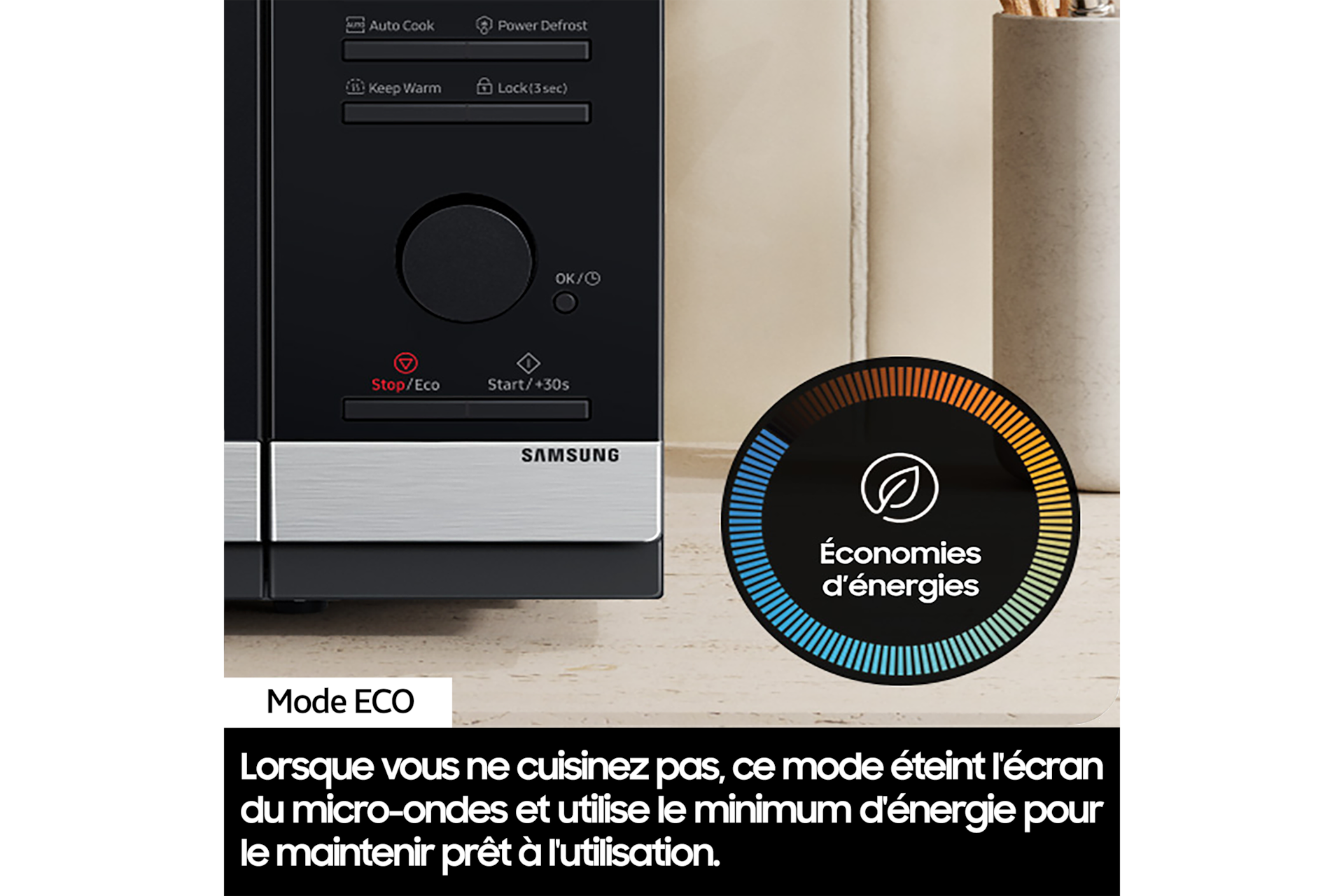 Micro-ondes gril Samsung 32L - Gril Fry - Home Dessert - Désodorisation - Inox - 900W - Plat croustilleur - MG32DG4524CT Silver
