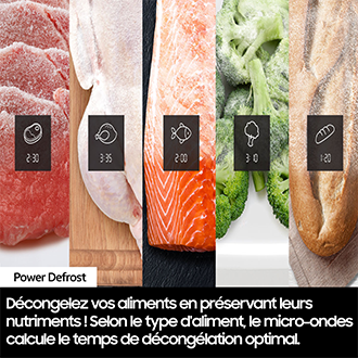 Micro-ondes gril Samsung 32L - Gril Fry - Home Dessert - Désodorisation - Inox - 900W - Plat croustilleur - MG32DG4524CT Silver