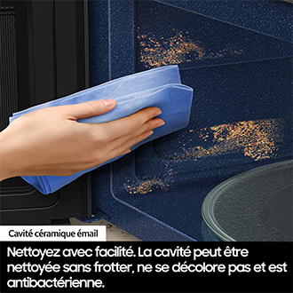 Micro-ondes gril Samsung 32L - Gril Fry - Home Dessert - Désodorisation - Inox - 900W - Plat croustilleur - MG32DG4524CT Silver
