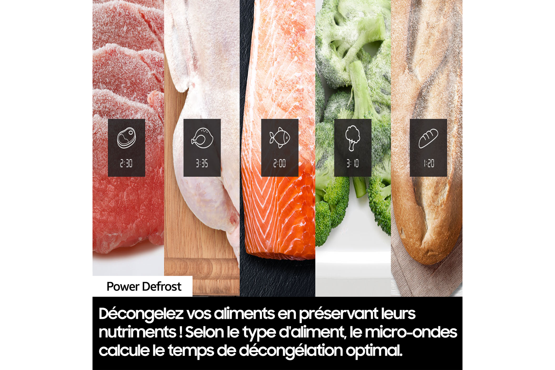 Micro-ondes solo Samsung 23L - Home Dessert- Désodorisation - Inox - 800W - MS23DG4504AT Silver