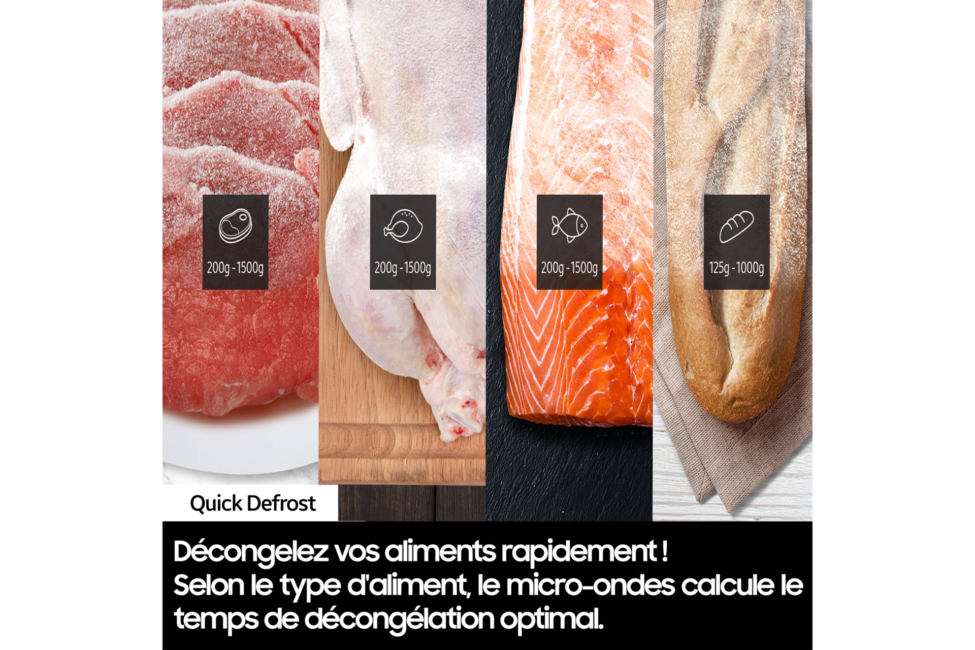 Micro-ondes solo Samsung 23L - Désodorisation - Noir - 800W - MS23K3513AK Noir