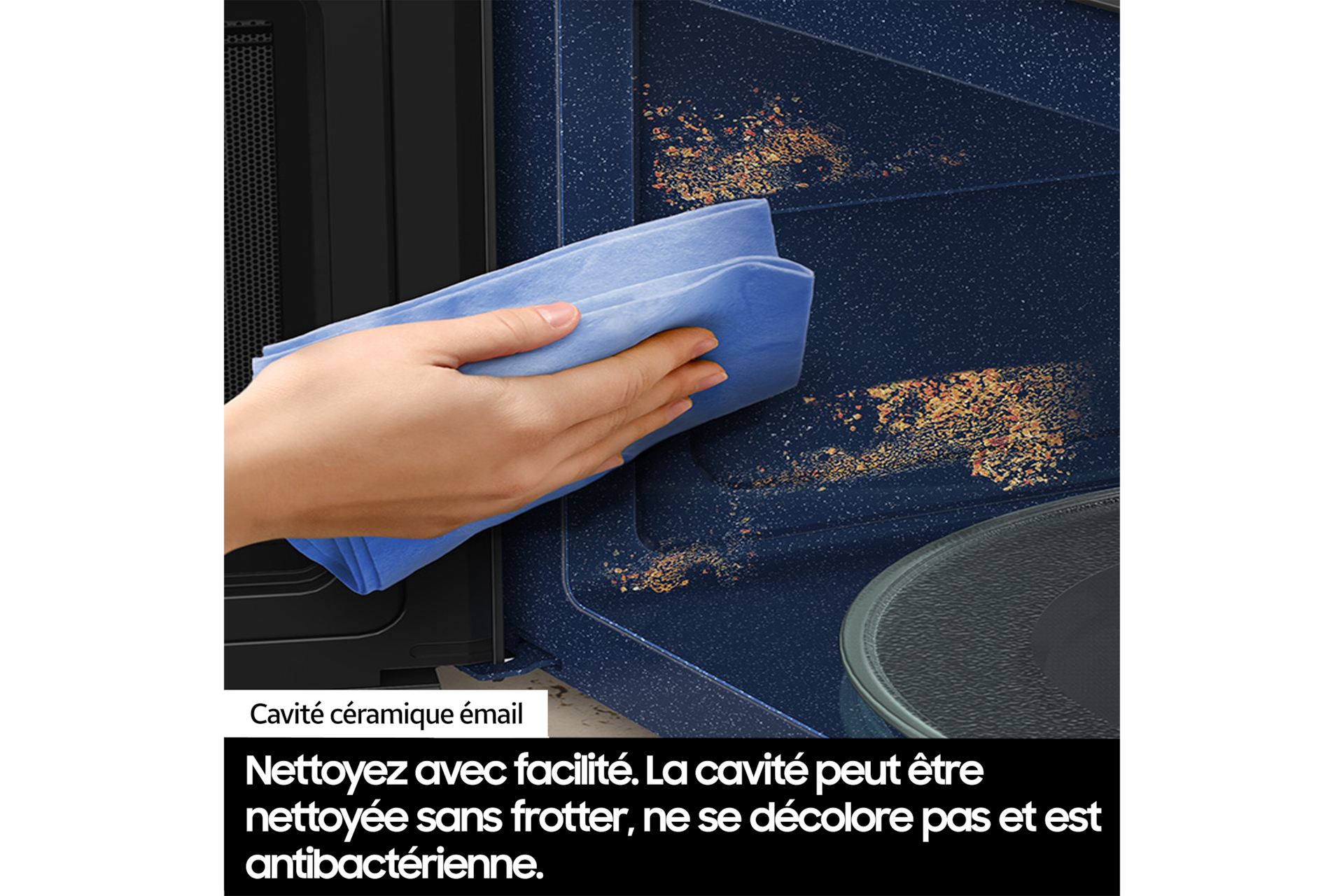 Micro-ondes solo Samsung 32L - Home Dessert- Désodorisation - Inox - 1000W - MS32DE4504AT Silver