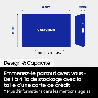 SSD Externe T7 Resurrected 1To Argent