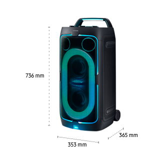 Dimensions Enceinte Sound Tower MX-ST50F Noir