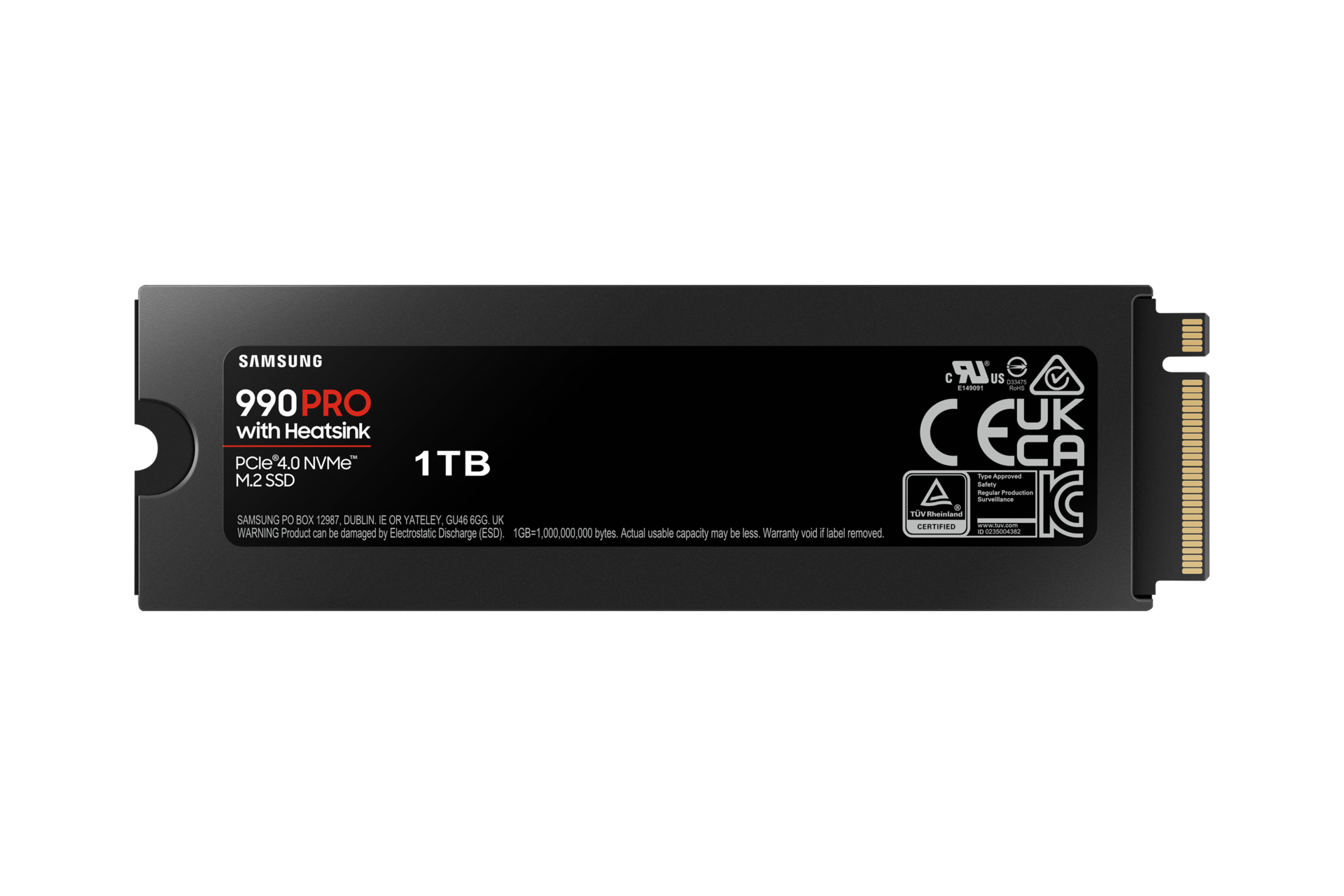 Samsung SSD Interne 990 PRO avec dissipateur, NVMe M.2 PCle 4.0, 4 To,  Vitesse de lecture jusqu'à 7 450 Mo/s, Gestion Intelligente de la chaleur
