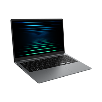 Ordinateur Samsung Galaxy Book5 couleur anthracite vue face de côté