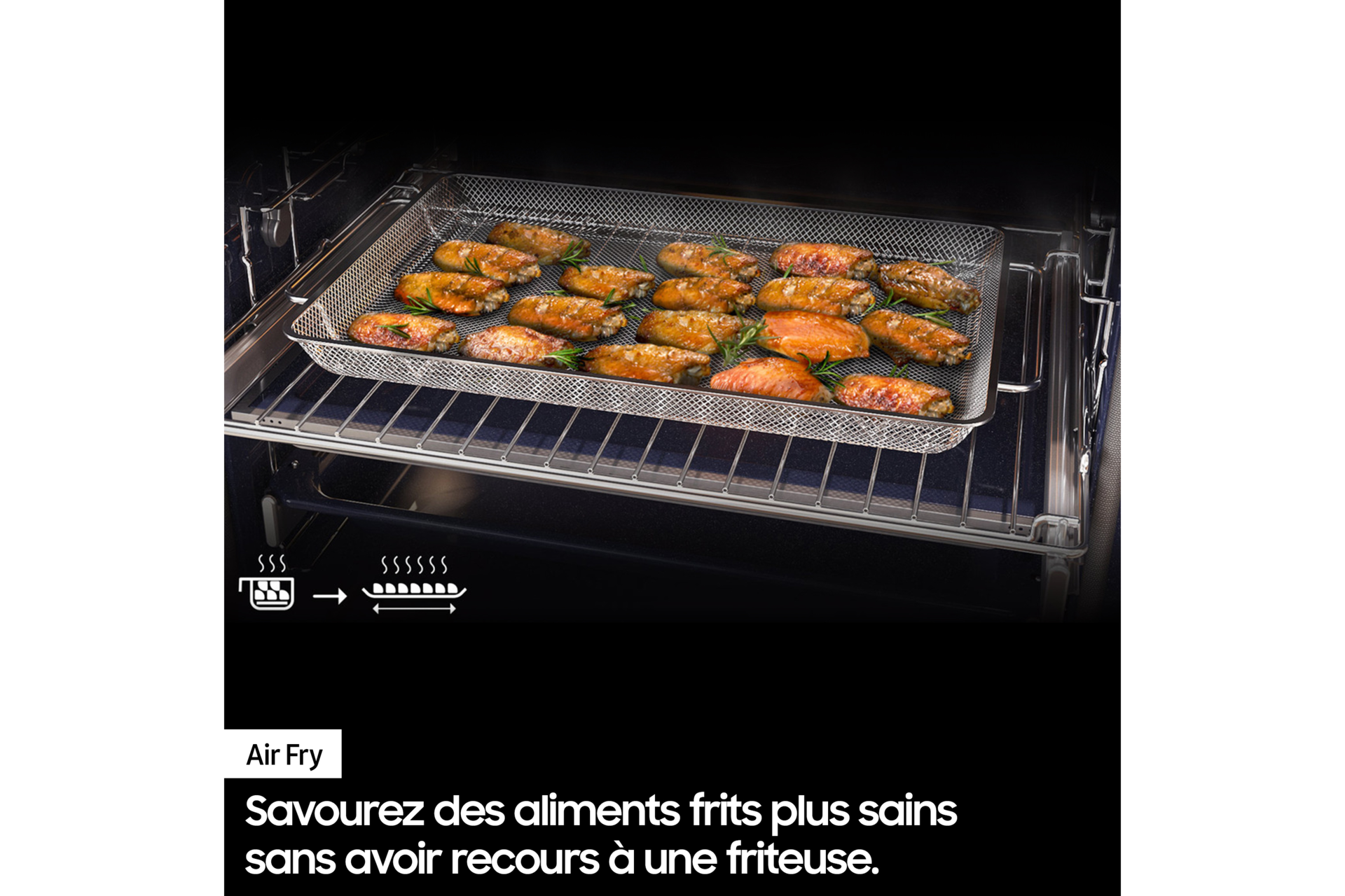 Four Bespoke AI™ Série 7 Dual Cook Steam™ - NV7B7997AAK Verre Noir